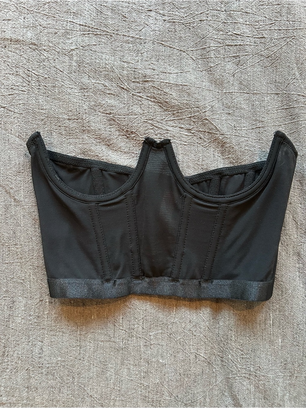 Urban Outfitters Black Longline Strapless Bustier